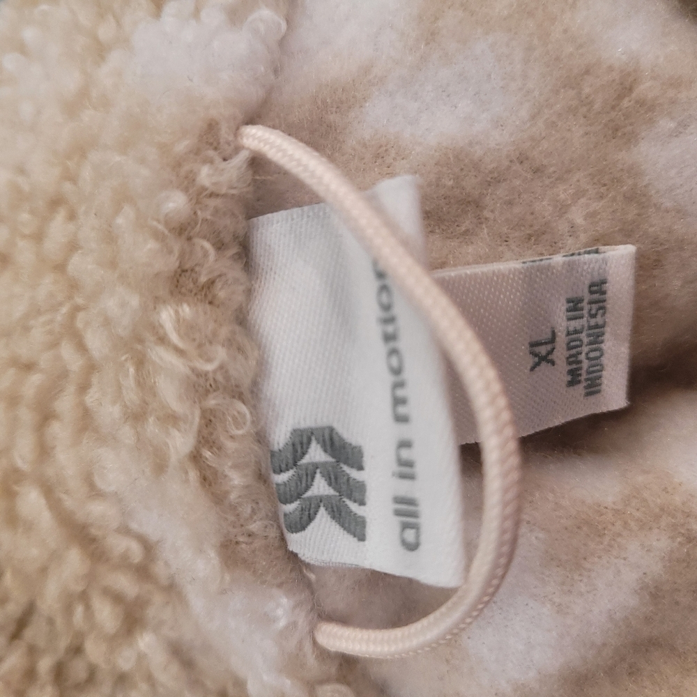 All In Motion Beige Sherpa Jacket Sz XL - Picture 10 of 12